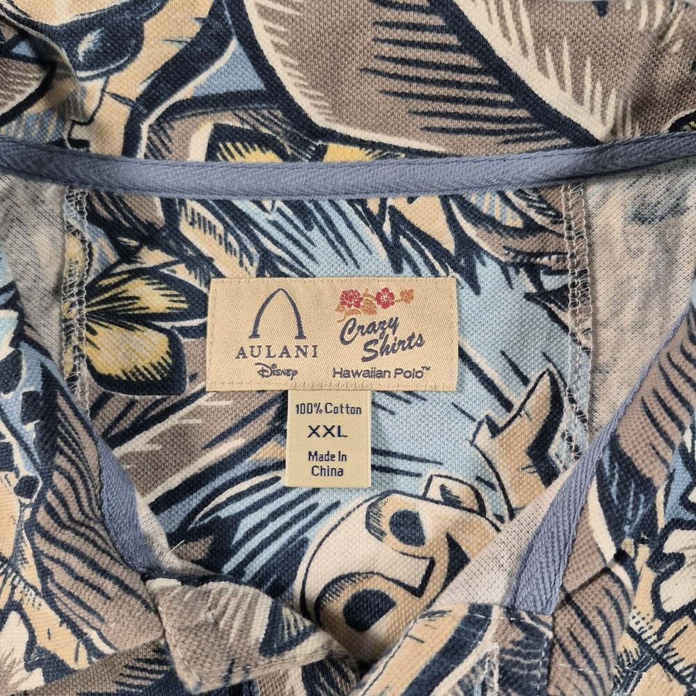 Vintage Crazy Shirts Polo Shirt Mens 2XL Aulani Disney Hawaiian Tiki Resort Golf - Picture 2 of 7